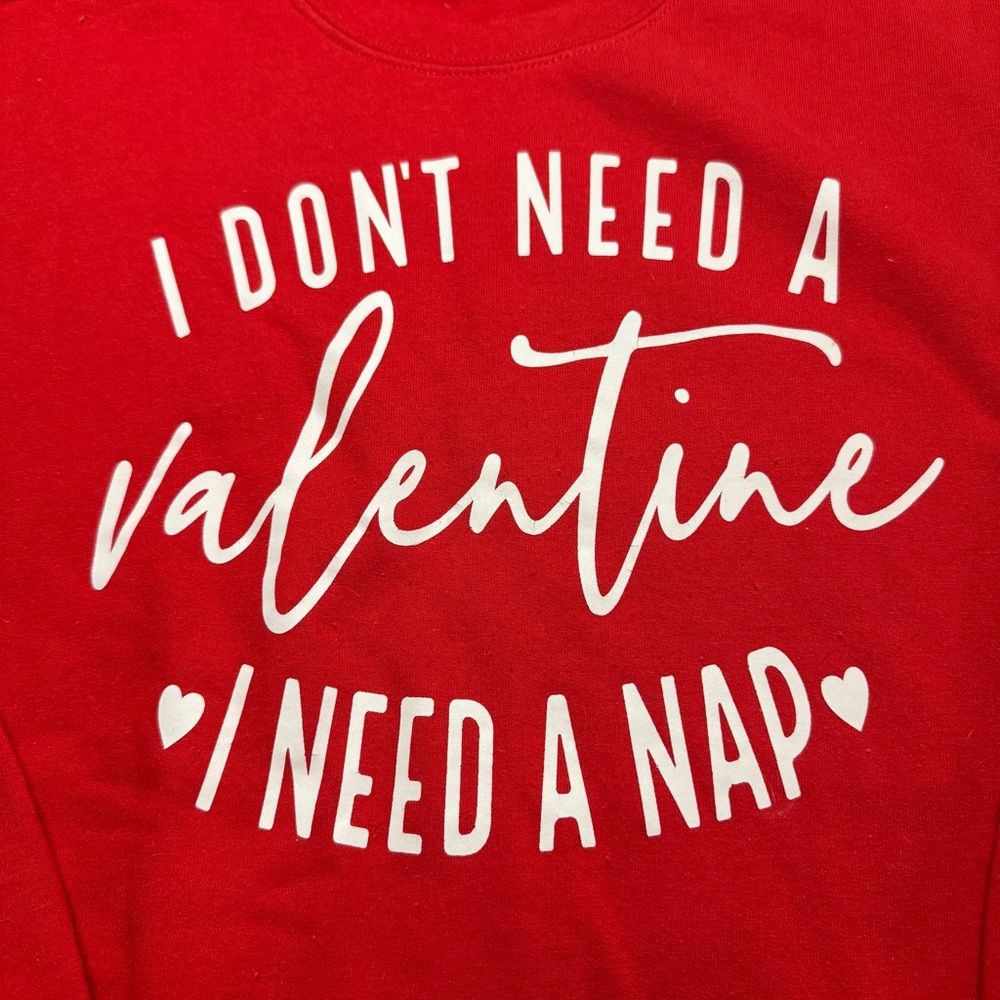 Gildan Red Crewneck Valentine Sweatshirt - Picture 4 of 6